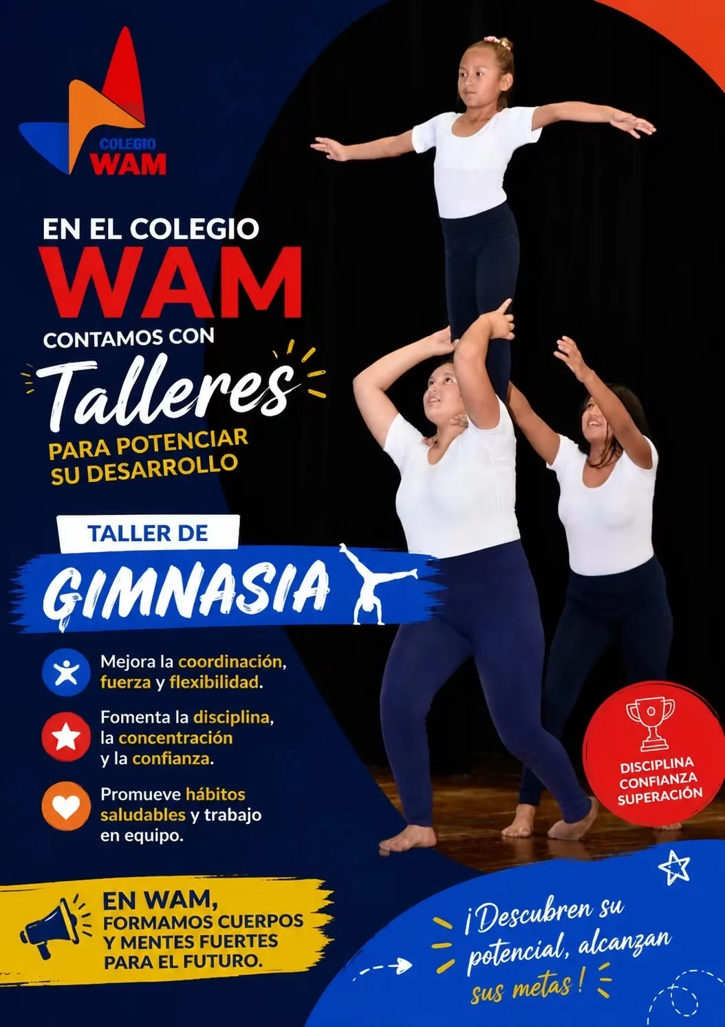 Alumnas de Colegio WAM en taller de gimnasia
